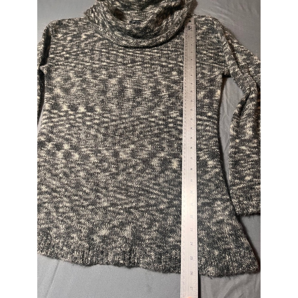 Anne Klein Gray Marled Mohair Blend Cowl Neck Sweater Women's L‎ Soft Cozy Knit - Picture 7 of 11